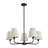 5-Light Modern Dimmable Chandelier With Fabric Shades-1571777153