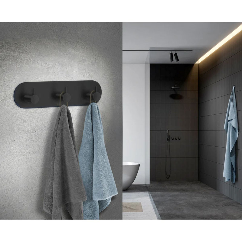 Self-adhesive  triple round hook