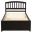 Lit plateforme simple en bois massif avec lit gigogne - Maximisez la fonctionnalité de votre chambre à coucher-1656782417