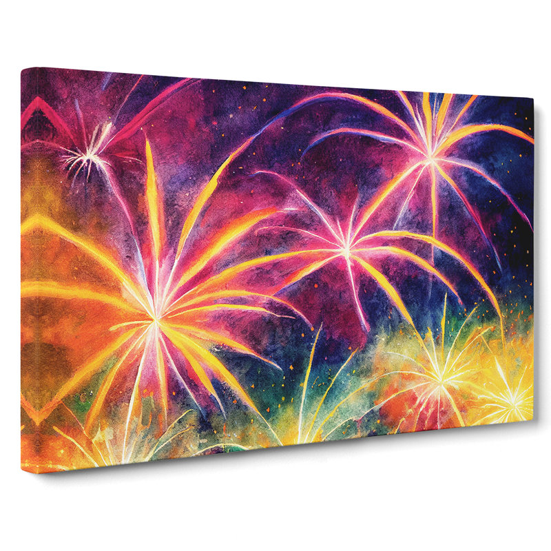 Spectacular Fireworks - Wrapped Canvas, 40cm H x 60cm W x 3cm D