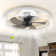 Bonin 20'' Indoor flush mount ceiling fan with light, indoor remote control ceiling fans with lights