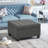 Upholstered Tufted Fabric Storage Ottoman-1268041304