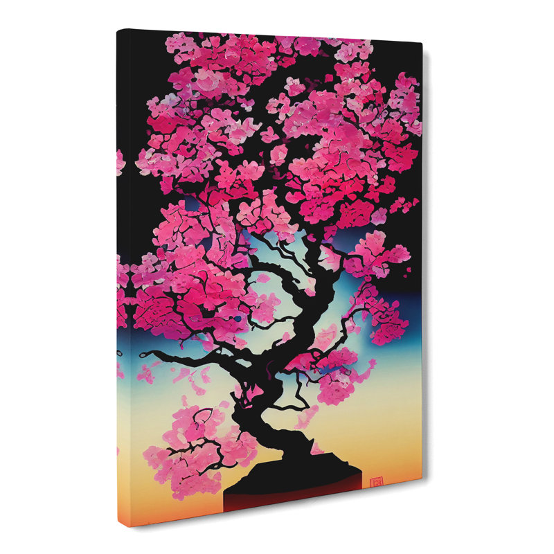 Vibrant Cherry Blossom Tree - Wrapped Canvas, 50cm H x 35cm W x 3cm D