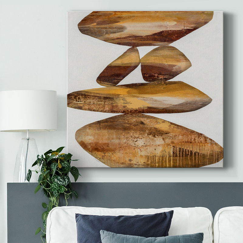 Orange Stone Pile - Wrapped Canvas Print, 40" H x 40" W x 1.5" D