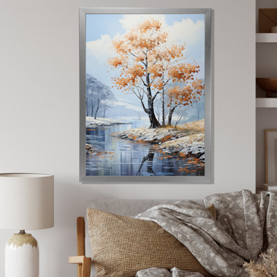 Doux tons de bleu érable sur toile