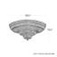 Petit Crystal Deluxe 21 Light 30.5in x 15.5in Flush Mount in Polished Gold with Clear Radiance Crystals-2137880372-2137880374