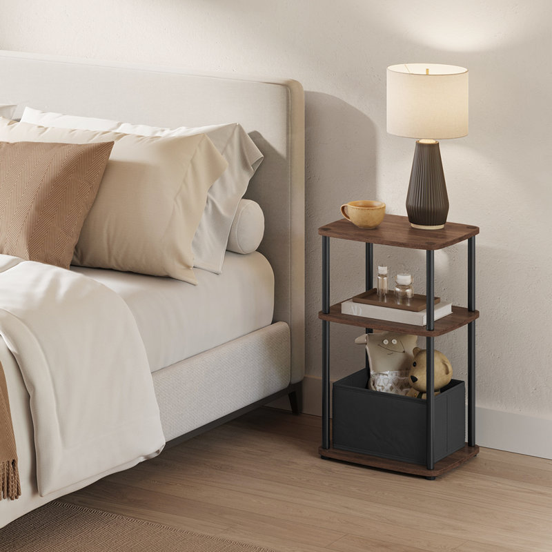Superfast Toolless Assembly, Side Table, Natural Walnut