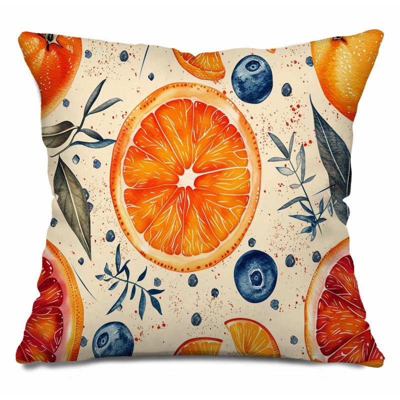  Reversible Throw Pillow, 16"H x 16"W