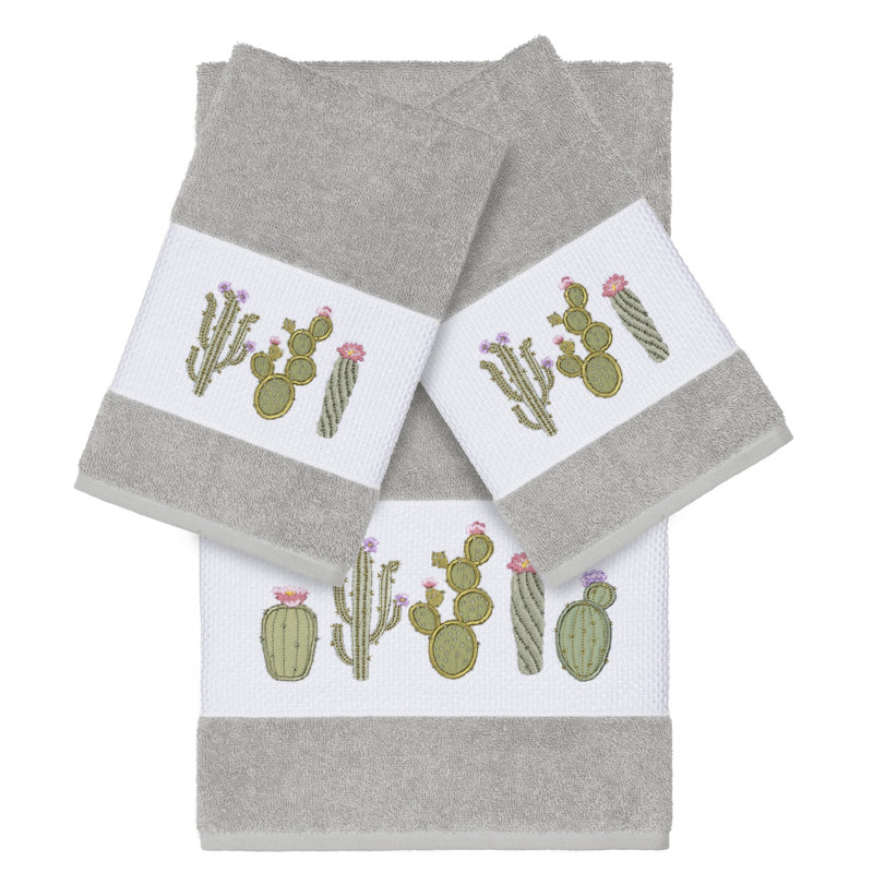 Ensemble de serviettes 3 pièces Mila, Gris clair