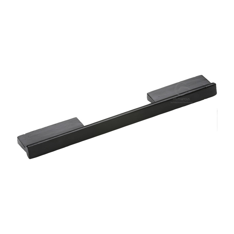 Heritage Brass Matt Black Rustic Iron Cabinet Pull Anvil Design, 20.5cm L x 1.4cm W x 3.2cm D