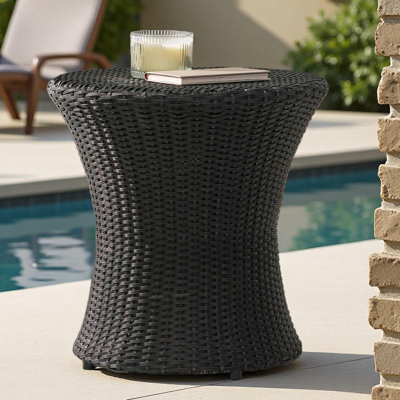 Table de sablier (sans plateau en verre), Noir