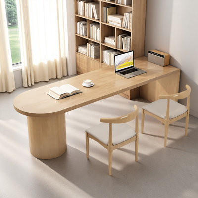 Simple Solid Wood Pine Burlywood Desk