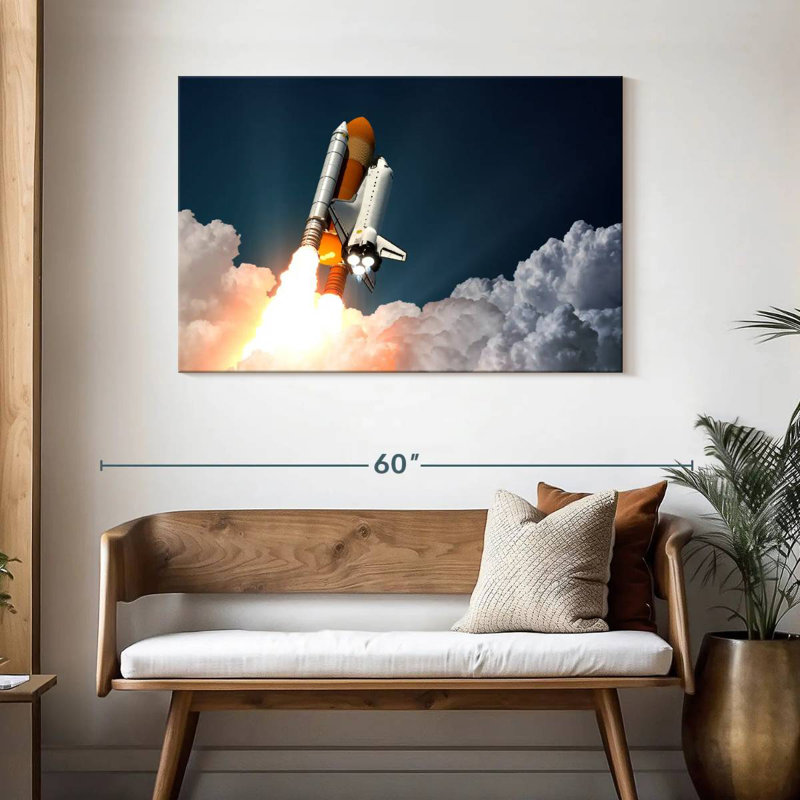 Fusée volant vers l'espace