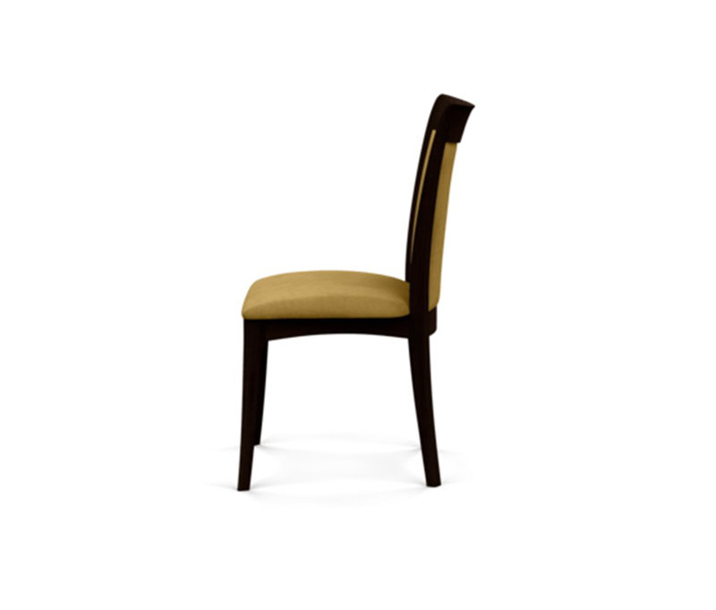 Morgan Leather Dining Chair, Smoke Cherry, Ebony