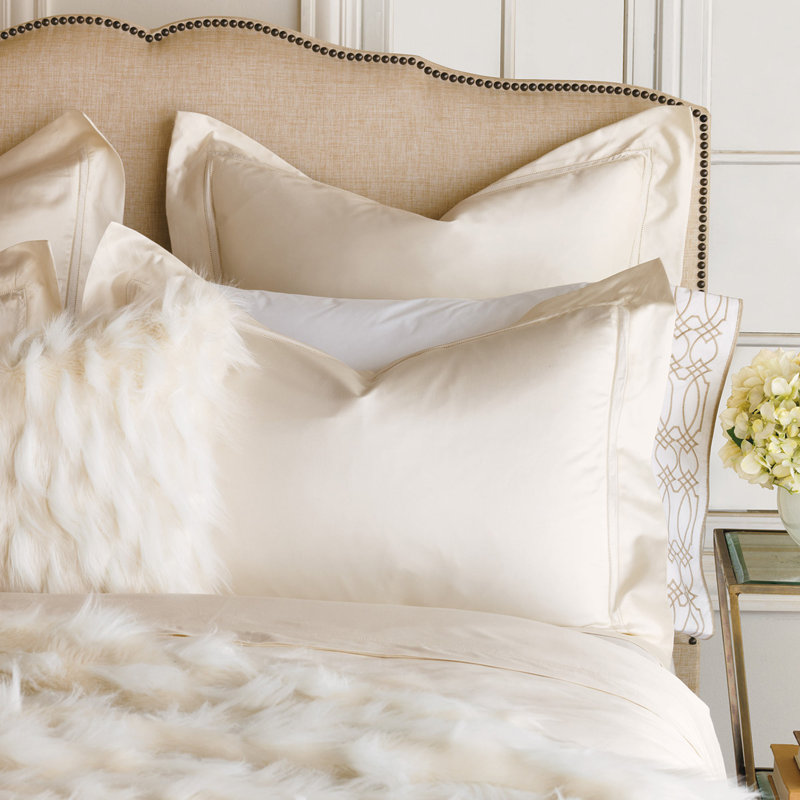 Lusso 100% Cotton Sateen Sheet Set, Queen, Ivory
