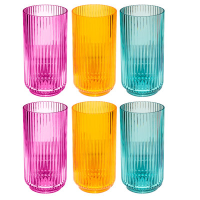 Mesa Jumbo, Multi-Color, Set of 6 Drinkware