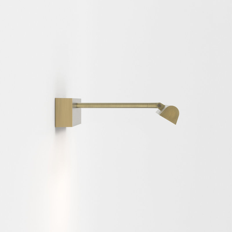 Renoir, 2.36" H x 13.78" W x 10.16" D, Matt Brushed Brass, 411 Lumens
