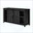 Sideboard With Storage,Farmhouse Storage Cabinet With Sliding Barn Doors And 4 Drawers, Wood Buffet Table With Power Outlet-1555164382