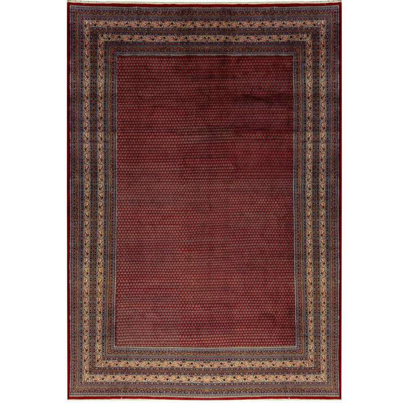 Tapis rouge noué à la main de haute qualité