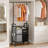 Laundry Sorter With Hanging Bar And Removable Bags, 2-Section Rolling Hamper With Lockable Wheels, Heavy-Duty Metal Frame For Sturdy Storage