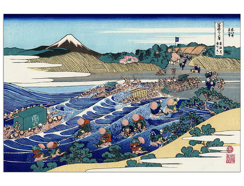 Hokusai - Wrapped Canvas Painting, 60cm H x 90cm W x 1.8cm D