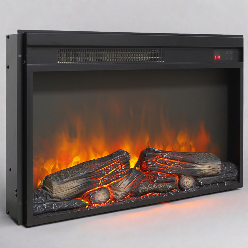 26 Inch Electric Fireplace Insert with Remote & Overheat Protection