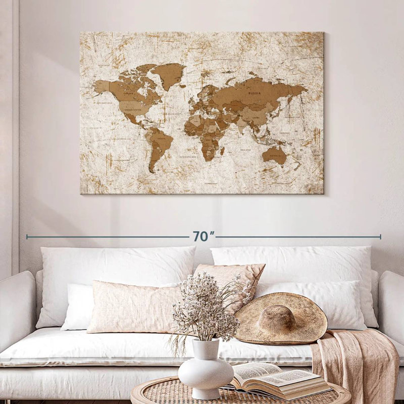 Carte du monde Keimar, H 32 po x l 48 po