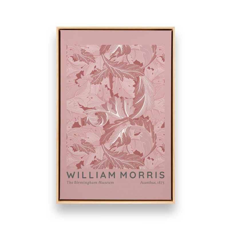 «Blush Acanthus» par William Morris, reproduction sur toile, H 48,75 po x l 32,75 po x P 1,75 po