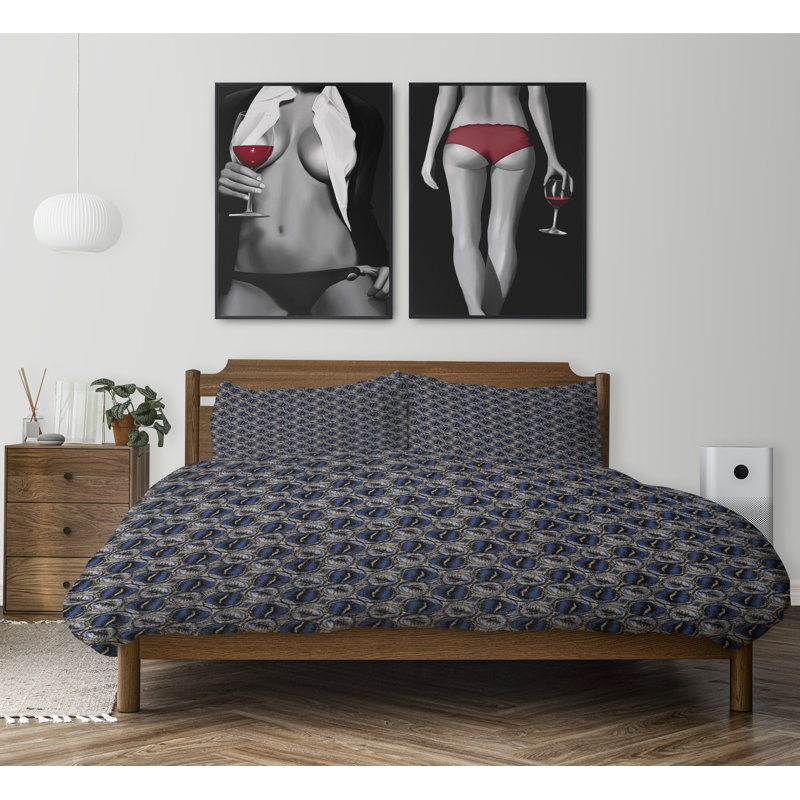 Channel Geometric Shapes Comforter, King Comforter + 2 King Pillowcases