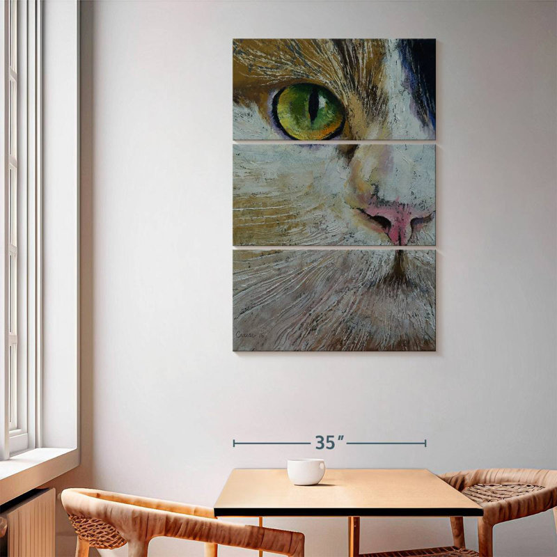 Bramico calico chat, H 65 po x l 42 po