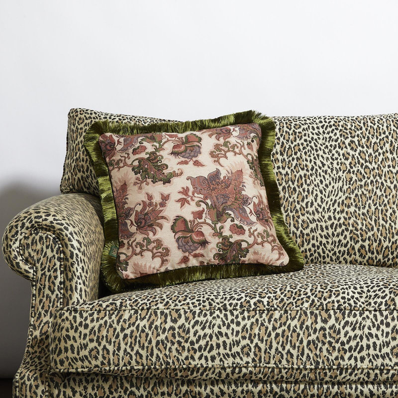 Persephone Throw Square Pillow Cover & Insert, Tourmaline Floral