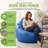 Bean Bag Chair - w/Polystyrene Beads and CertiPUR Foam Filled Waterproof Chair for Adults and Teens-127138221-127138252