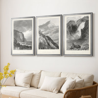 Lac Supérieur - Toile tendue avec châssis sur mesure - 3 pièces