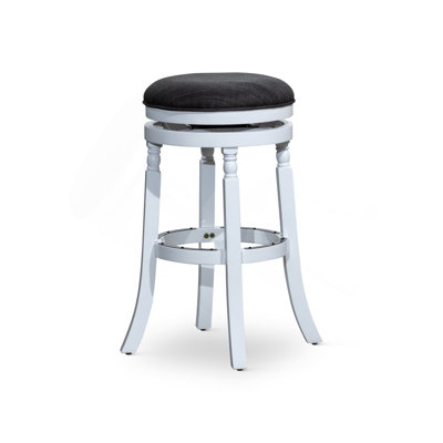 30" Bar Stool, Weathered, Fabric Seat