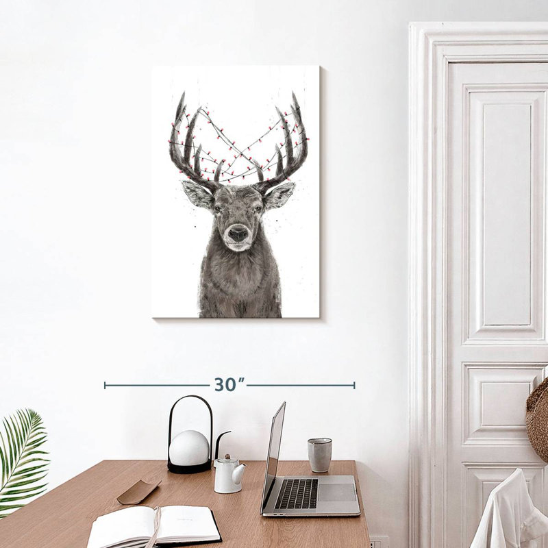 Cerf de Noël, H 30 po x l 20 po