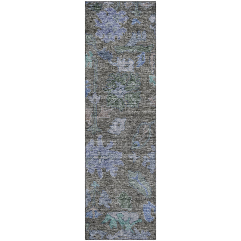 Premium Machine Washable Konopka AMF1108 Global Rug, Runner 2'3" x 7'6"