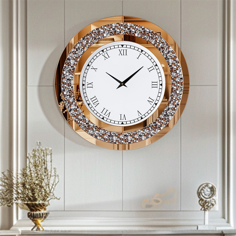 Annwyn Glass Wall Clock, Brown