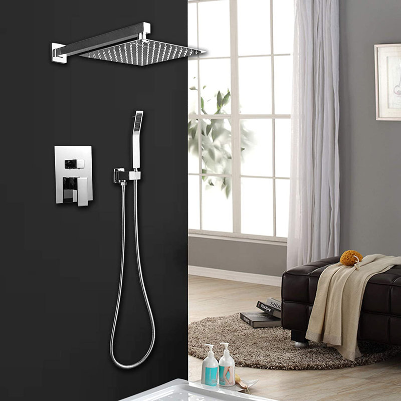 Système de douche complet avec valve brute, Chrome