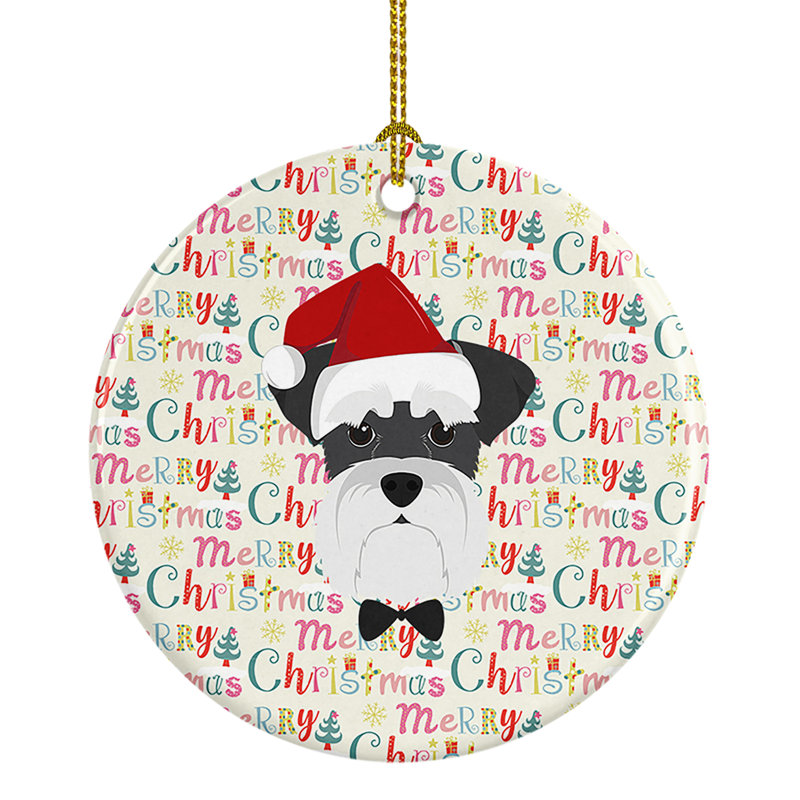 Ornement suspendu Schnauzer Merry Christmas