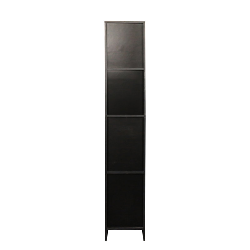 Armoire autoportante noire dans la cuisine et la salle à manger. Tablettes. 13,45 x 11,6 x 74,97, 56,59 lb Élégant et fonctionnel. Armoire de chambre, noir. Deux portes au design élégant. Fabriqué