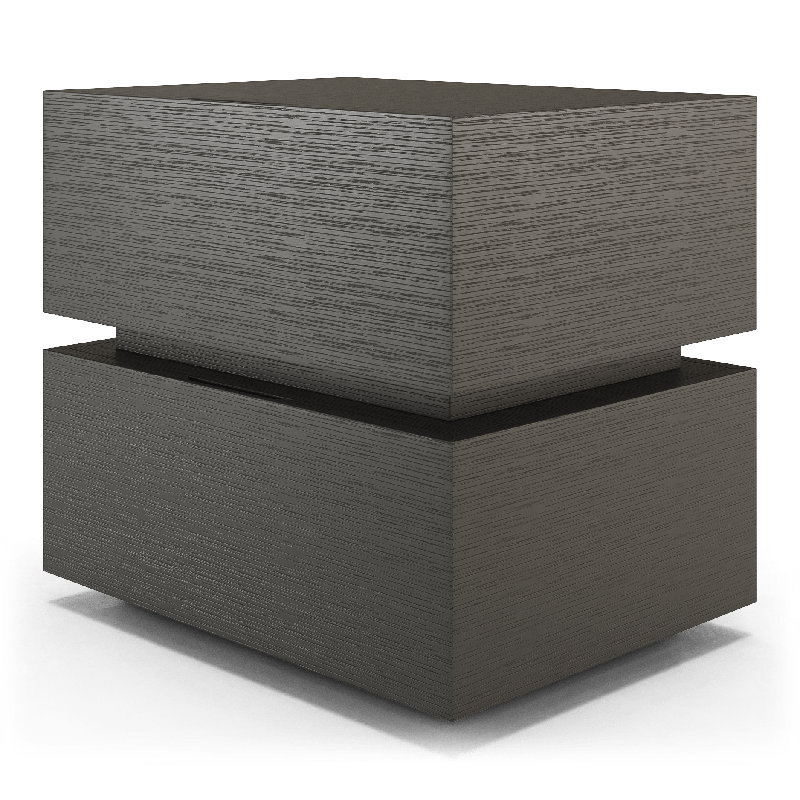 Brookline Nightstand in Walnut, Black