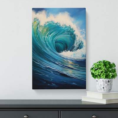 Ocean Modern Art - Wrapped Canvas