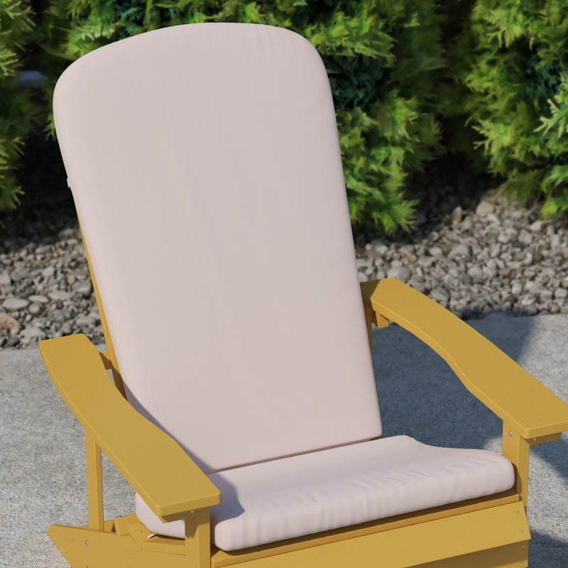 McEwensville All-Weather High Back Adirondack Chair Cushions, Cream