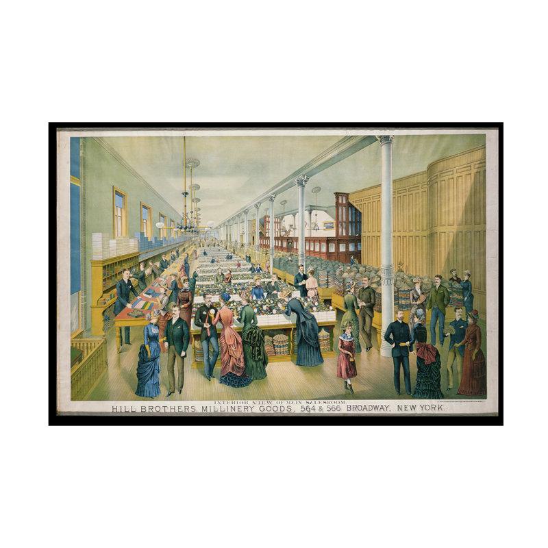 Art sur toile, American School Hill Bros., H 12 po x l 19 po