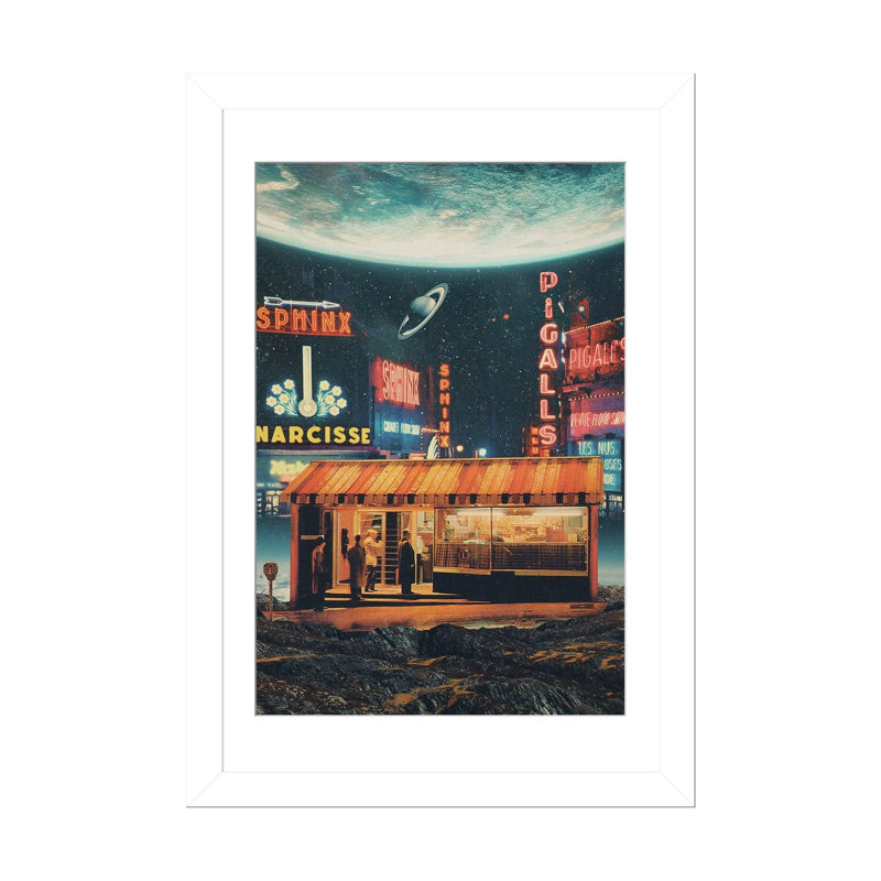 Une carte postale de l'année 2347_1PFA, Cadre blanc, H 32 po x l 24 po
