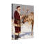Noël père Noël avec renne dans un paysage enneigé-2035940623