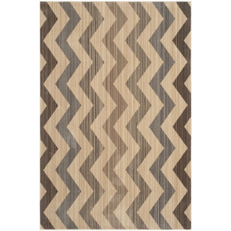 Shirebrook Chevron Hand Woven Area Rug, Rectangle 122 x 183 cm