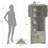 Farmhouse Corner Storage Cabinet, 6-Tier Tall Storage with Barn Door & Shelves, Bathroom Cabinet-1083761346