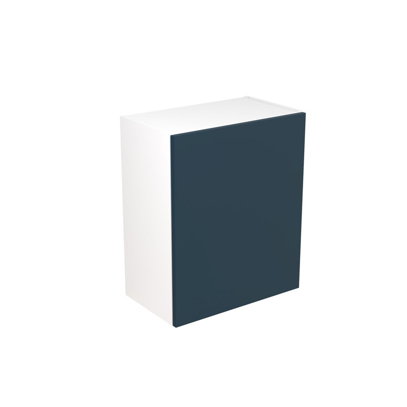KitchenKit Flatpack Slab Matt Wall Unit, 72cm H x 60cm W x 33cm D, Indigo Blue