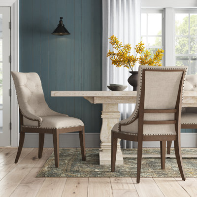 Aisja Upholstered Shelter Side Chair